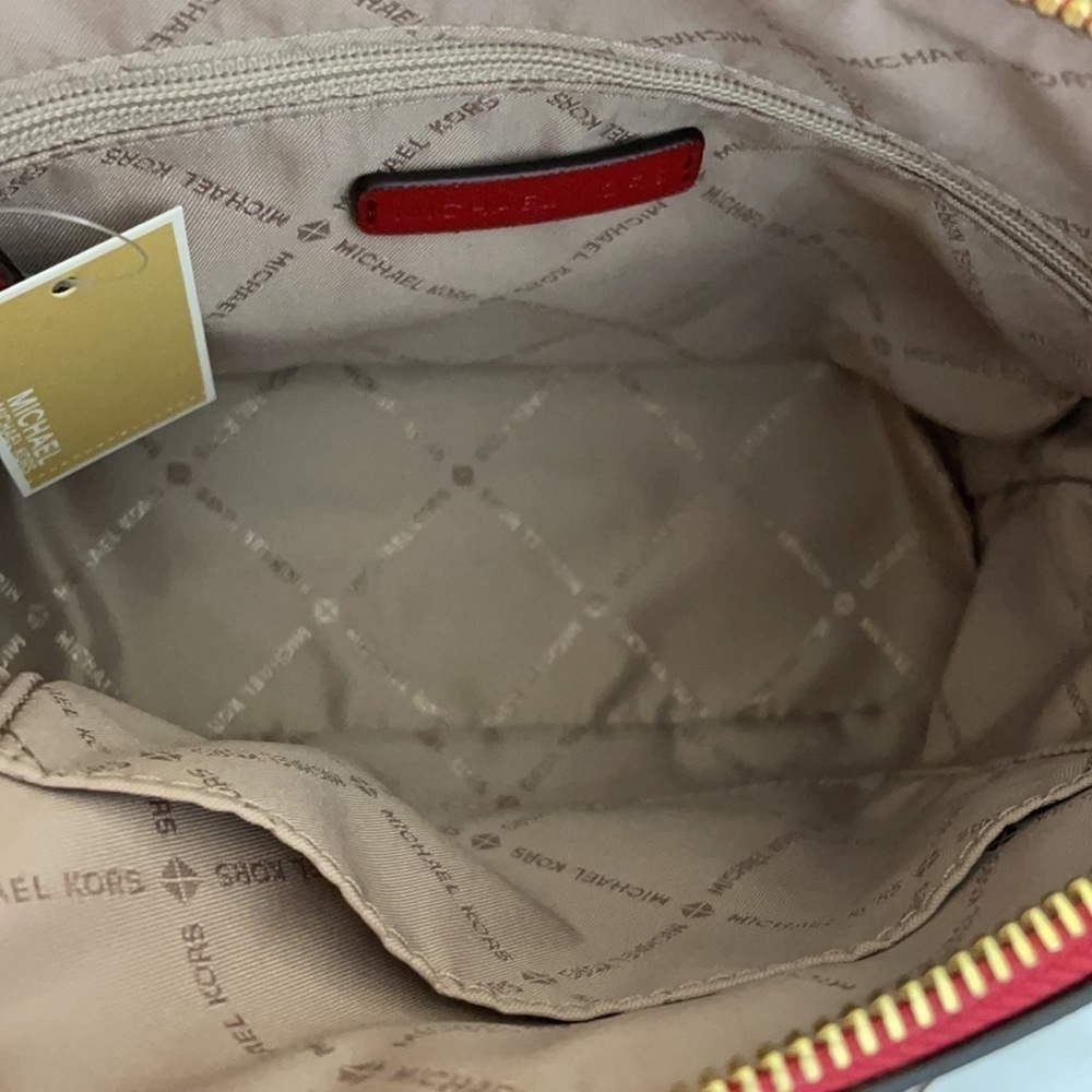 Michael Kors Dome Cindy crossbody leather bag red - Picture 5 of 8